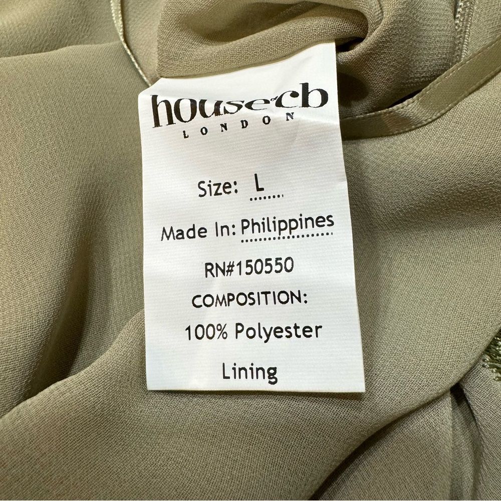 House of CB‎ Lailah Embroidered Maxi Skirt Low Rise Lightweight Georgette Large - Picture 12 of 15